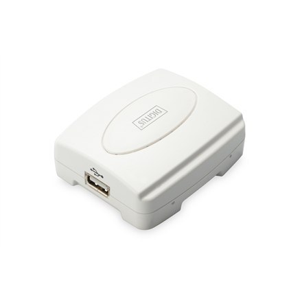 Digitus Digitus | Serwer druku USB, 1-portowy, 1x RJ45, 1x USB A, USB 2.0 | DN-13003-2 | Biały