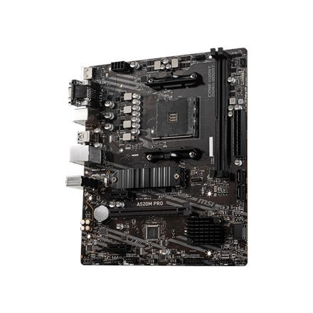 MSI MSI | A520M PRO | Rodzina procesorów AMD | Gniazdo procesora AM4 | DDR4 | Gniazda pamięci 2 | Liczba złączy SATA | Chipset AMD A