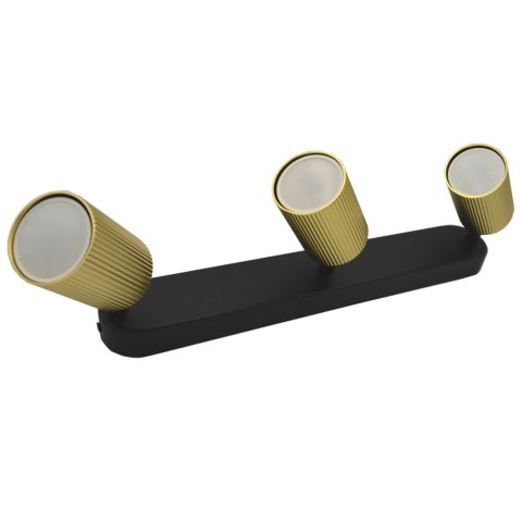 Lampa spotlight Elan 3xGU10 złota+czarna 55*80