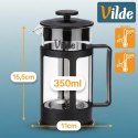Zaparzacz Tłokowy French Press Kawa Herbata 350 ml Szkło Borokrzemowe