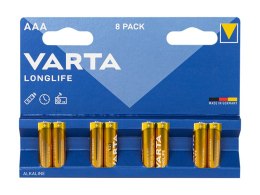 82-546# Bateria alkaliczna aaa 1.5 lr3 varta longlife 8szt.