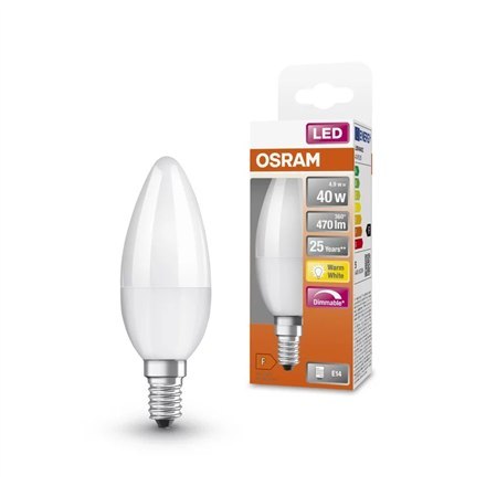 Osram Osram Parathom Classic LED 40 regulowany żarówka E14 4,9W/827 Osram | Parathom Classic LED | E14 | 4.9 W | Ciepła biel