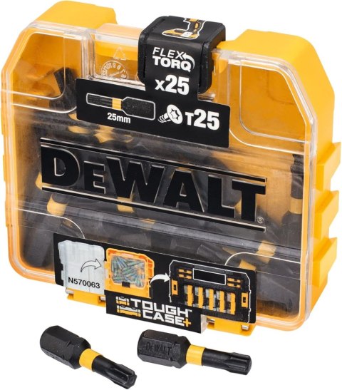 DEWALT DEWALT DT70558T-QZ Extreme FLEXTORQ 25pc Set T25 25mm in Small Bulk Storage Case