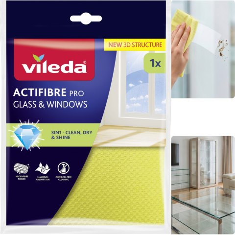 Ściereczka Vileda ACTIFIBRE PRO do szkła i okien 1 szt.