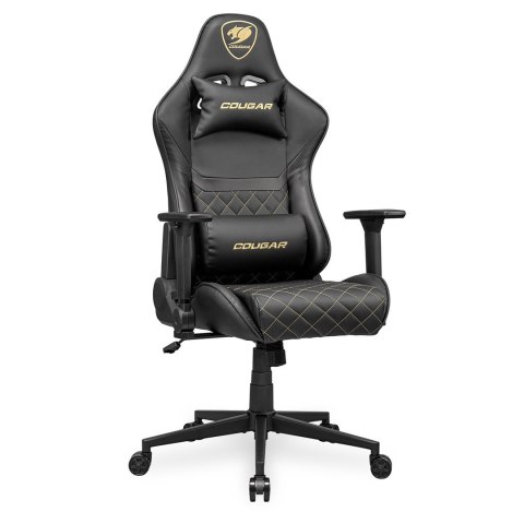 COUGAR CGR-AO2-GLB Uniwersalny fotel dla gracza Obite siedzisko Czarny, Złoto