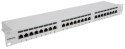 INTELLINET 24-Port Cat6a Patchpanel FTP 1HE grau