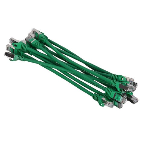 PATCHCORD KAT.6 FTP 0.25M ZIELONY FLUKE PASSED LANBERG 10-PACK