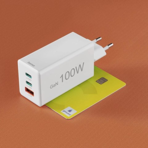 Hama 00201997 ładowarka do urządzeń przenośnych Laptop, Smartfon, Tablet Biały Prąd przemienny Szybkie ładowanie Wewnętrzna
