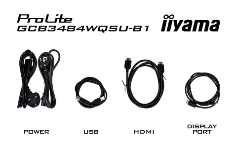 Monitor IIYAMA 86,4 cm (34") GCB3484WQSU-B1 21:9 2xHDMi+2xDP+USB-C Curved