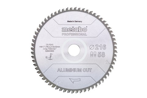 Metabo piła tarczowa do aluminium 254x30x72z