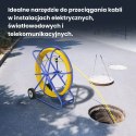 Extralink Pilot 8mm 250m | Pilot do przeciągania kabli | włókno szklane FRP, śr. 8mm, dł. 250m, żółty (EX.30905)