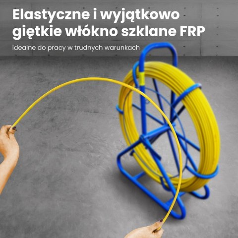 Extralink Pilot do przeciągania kabli Pilot 4.5mm 100m włókno szklane FRP, śr. 4,5mm, dł. 100m, żółty