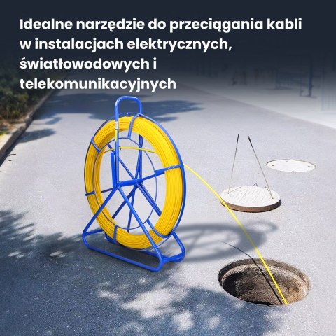 Extralink Pilot do przeciągania kabli Pilot 4.5mm 100m włókno szklane FRP, śr. 4,5mm, dł. 100m, żółty