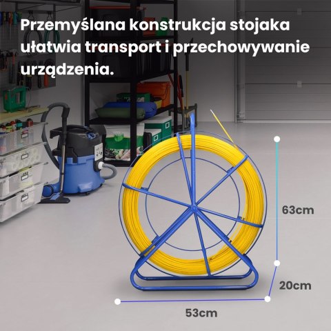 Extralink Pilot do przeciągania kabli Pilot 4.5mm 100m włókno szklane FRP, śr. 4,5mm, dł. 100m, żółty
