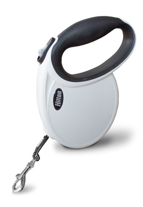 HILTON SMART DOG TAPE M BIAŁO-CZARNA SMYCZ AUTOMATYCZNA 4M DLA PSA DO 20KG