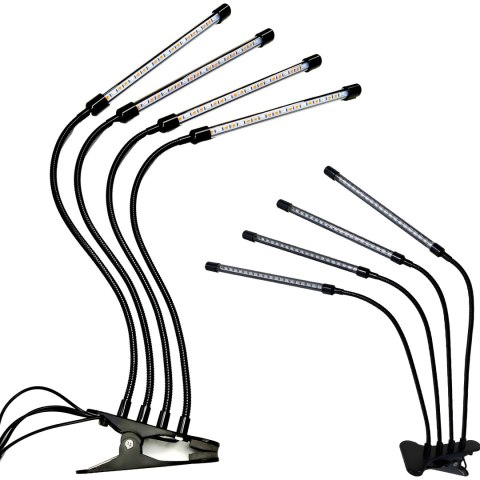 - 4x lampa do wzrostu uprawy roślin 80x led full spectrum 36w + pilot - e949-1