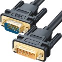 Kabel przewód dvi-i do vga d-sub dvi 24+5 dual link do monitora 140cm