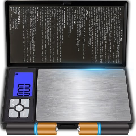 Waga jubilerska elektroniczna 0,01 500g wagi lcd