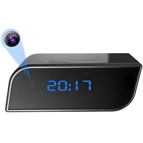 Zegar z ukryta mini kamera szpiegowska budzik wifi
