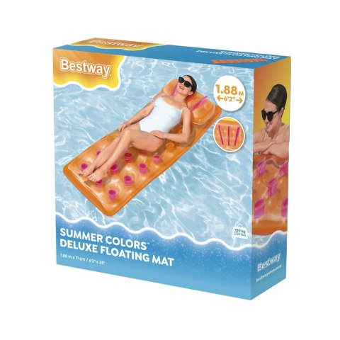 Materac Dmuchany Do Pływania Basenu Pomarańczowy Bestway 43015