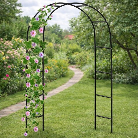 Pergola Ogrodowa Metalowa Na Rośliny Podpora Do Pnączy Łuk 240x140 cm