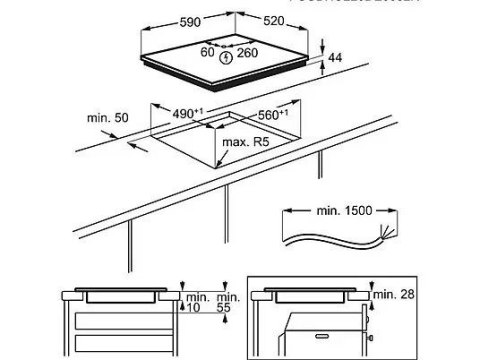 Płyta indukcyjna Electrolux EIV63443CT SaphirMatt SE 60 cm | Bridge | PowerBoost | timer | czarny mat | bezramkowa