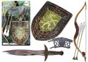 Zestaw Rycerza Łuk Miecz Tarcza Ochraniacz Nadgarstka Kostium Rycerski