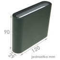 Oprawa elewacyjna LED Flow 2*3w 3000K antracyt