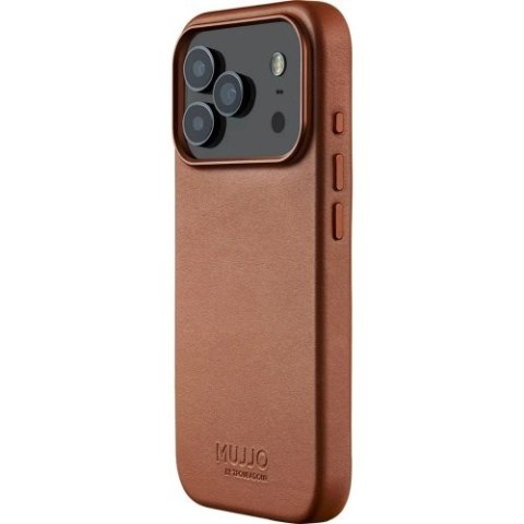 Mujjo Full Leather Case MagSafe Etui do iPhone 17 Pro Brązowy