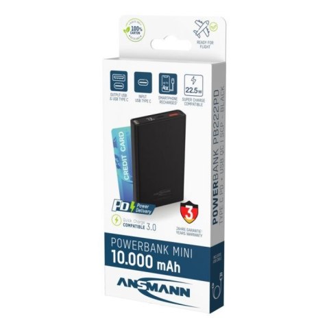 Ansmann 1700-0154 bank mocy Litowo-jonowa (Li-Ion) 10000 mAh Czarny