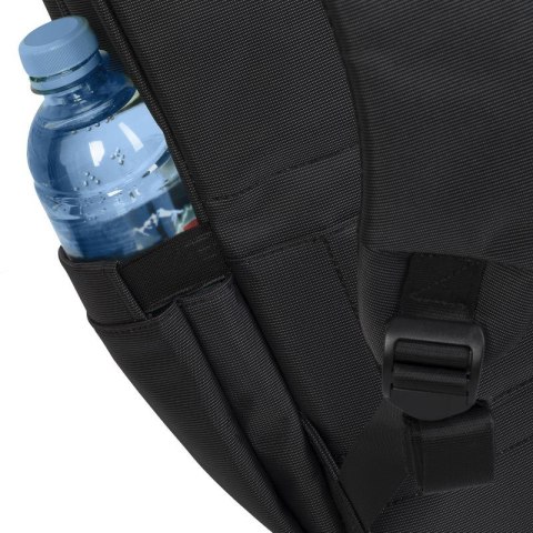 RIVACASE PLECAK NA LAPTOP 15,6" CENTRAL, CZARNY, 15L, Z POLIESTRU, KIESZENIE NA TABLET 10,1", SMARTFON, DOKUMENTY I AKCESORIA