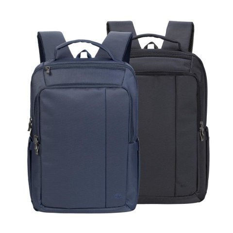 RIVACASE PLECAK NA LAPTOP 15,6" CENTRAL, CZARNY, 15L, Z POLIESTRU, KIESZENIE NA TABLET 10,1", SMARTFON, DOKUMENTY I AKCESORIA