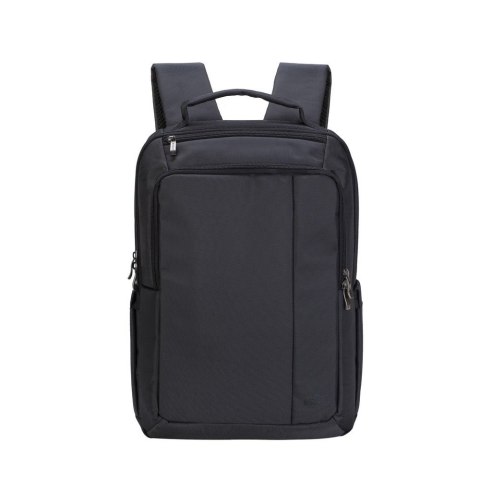 RIVACASE PLECAK NA LAPTOP 15,6" CENTRAL, CZARNY, 15L, Z POLIESTRU, KIESZENIE NA TABLET 10,1", SMARTFON, DOKUMENTY I AKCESORIA