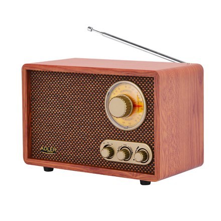 Adler Adler | AD 1171 | 10 W | Brązowy | Retro Radio