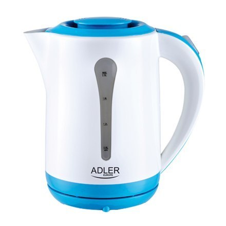 Adler Czajnik Adler | AD 1244 | Standardowy czajnik | 2000 W | 2,5 L | Plastik | Podstawa obrotowa 360° | Biały