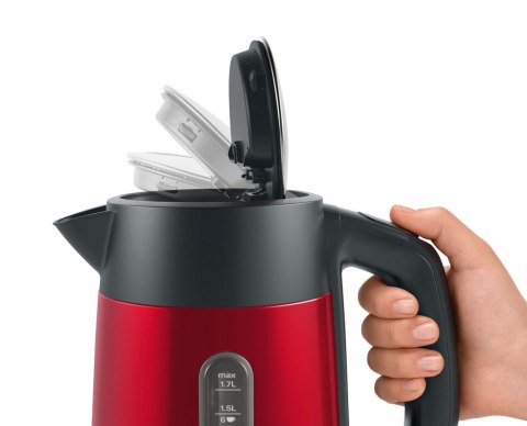 Bosch Bosch | Kettle | DesignLine TWK4P434 | Electric | 2400 W | 1.7 L | Stainless steel | 360° rotational base | Red/Black