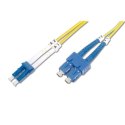 Digitus Digitus | Kabel krosowy | Światłowód | Męski | LC jednomodowy | Męski | SC jednomodowy | Żółty | 1 m