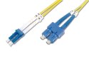 Digitus Digitus | Kabel krosowy | Światłowód | Męski | LC jednomodowy | Męski | SC jednomodowy | Żółty | 1 m