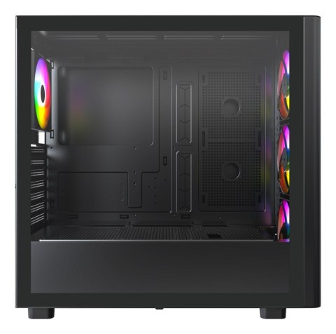 Drewniana obudowa PC Montech XR, Midi-Tower, ATX, ARGB, szkło hartowane