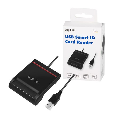 Logilink Czytnik kart Logilink | USB 2.0, do inteligentnych identyfikatorów | CR0047 | Czytnik kart