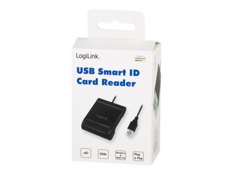 Logilink Czytnik kart Logilink | USB 2.0, do inteligentnych identyfikatorów | CR0047 | Czytnik kart
