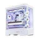 Obudowa PC Jonsbo D400, Midi Tower, ATX, Szkło Hartowane - biała