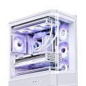 Obudowa PC Jonsbo D400, Midi Tower, ATX, Szkło Hartowane - biała