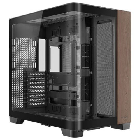 Antec C8 Curve Wood Full Tower Czarny, Przezroczysty, Drewno