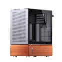 Obudowa PC Jonsbo T7, Midi-Tower, mATX, Szkło Hartowane - srebrne