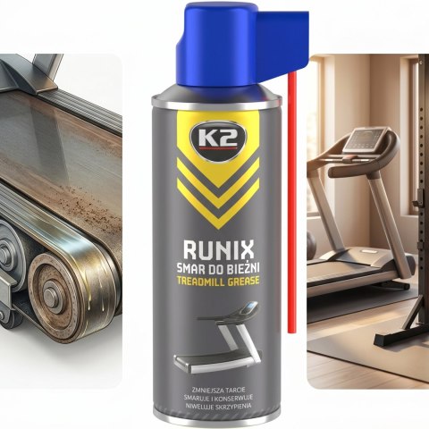 K2 RUNIX Smar Silikonowy Do Bieżni I Sprzętu Fitness W Sprayu 400ml B420