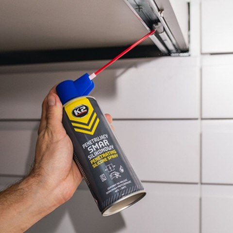 K2 SMAR SILIKONOWY Preparat Do Zawiasów Zamków Gumy I Tworzyw 400ml B430