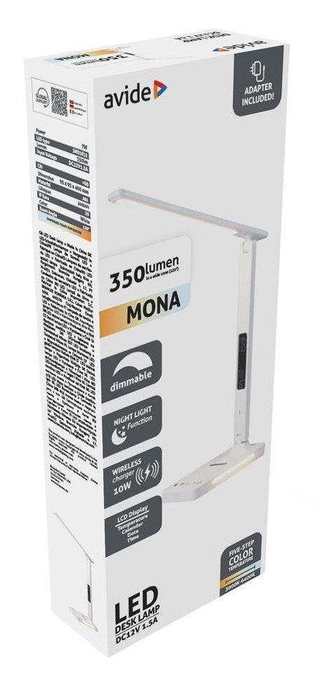 Avide ABLDL-ODL-7W lampa stołowa LED Biały