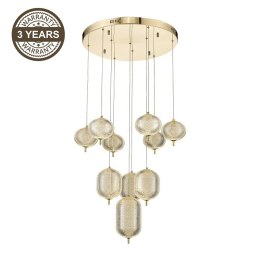 Żyrandol LED A2360-10 w kolorze złotym