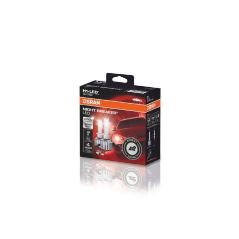 Żarówka LED (Zestaw 2szt.) H1 12V 16W P14,5S bez homologacji drogowej NIGHT BREAKER LED, zimna biel 6000K